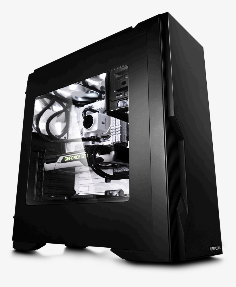 Dukase V3 - Deepcool Dukase V2 Atx Mid Tower - Black,, transparent png #4239456