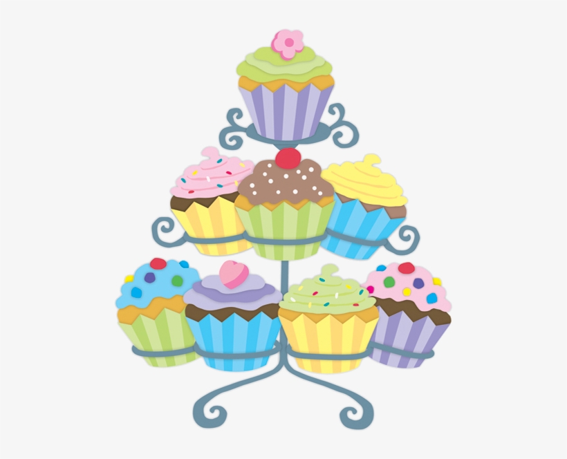 Cupcake Stand Clipart Gateauxtubes Pinterest Affiche - Cupcakes On A Stand Clipart, transparent png #4239517