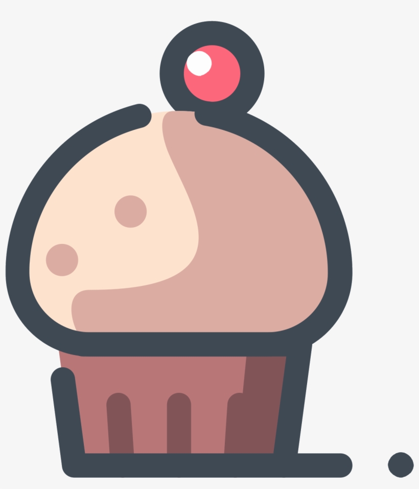 Cupcake With A Berry Icon - Cupcake, transparent png #4239613