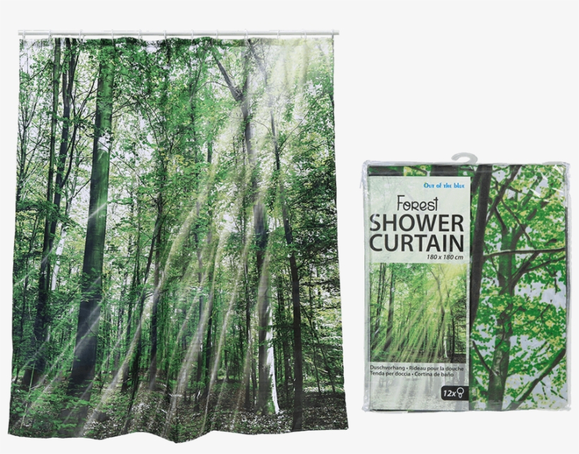 Plastic Shower Curtain - Forest Shower Curtain 180 X 180 Cm, transparent png #4239669