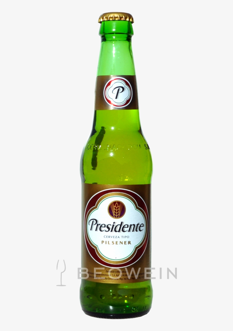 Presidente Pilsener 0,355 L - Presidente Pilsner Type Beer Cerveza 12 Oz Glass Bottle, transparent png #4239978