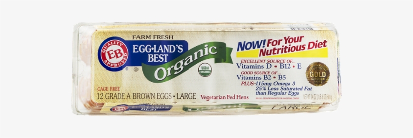 Eggland's Best Organic Cage Free Grade A Brown Eggs - Eggland's Best Organic Large Eggs, transparent png #4240294