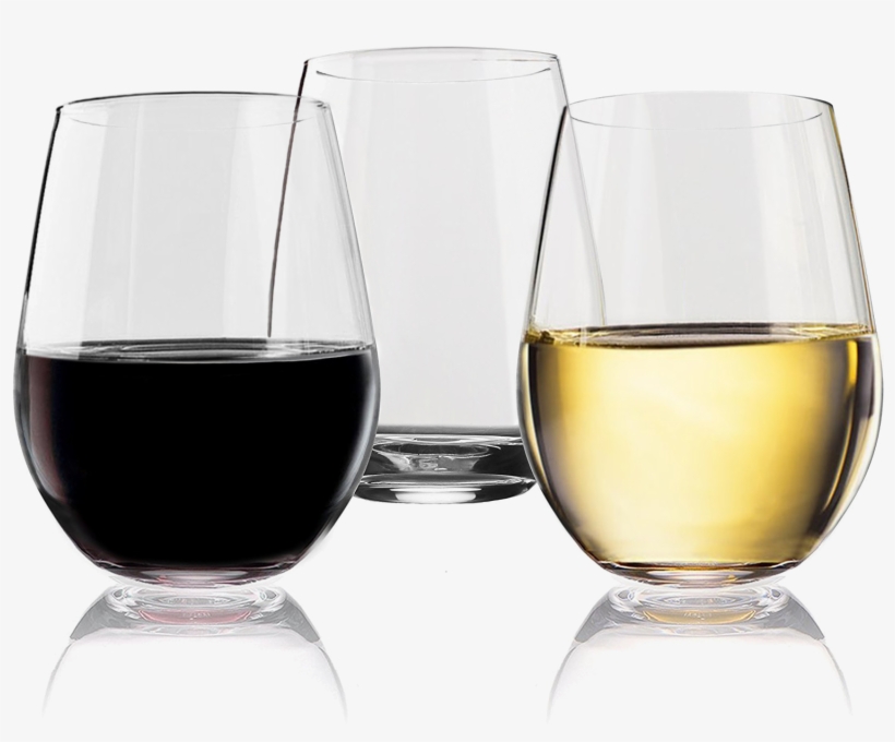 Unbreakable Stemless Wine Glasses - Vivocci Unbreakable Elegant Plastic Stemless Wine Glasses, transparent png #4240333
