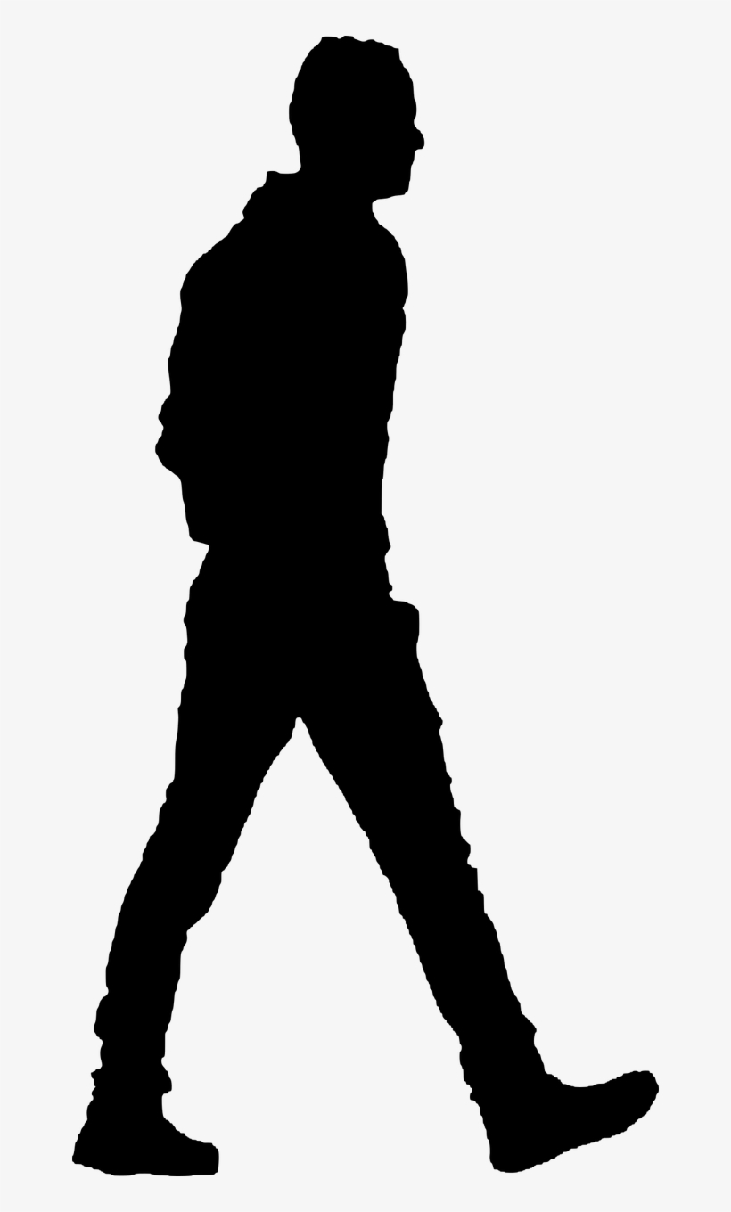 Vector Graphics,free Pictures, Free - Silueta De Persona Caminando Png, transparent png #4240616