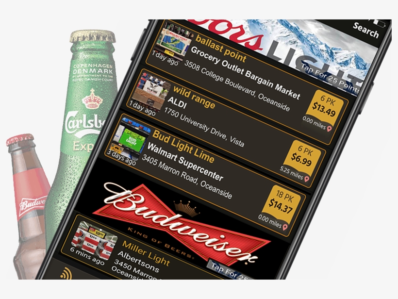 Save Money On Beer, Win Cash Rewards With Get Cheap - Bottle, transparent png #4241047