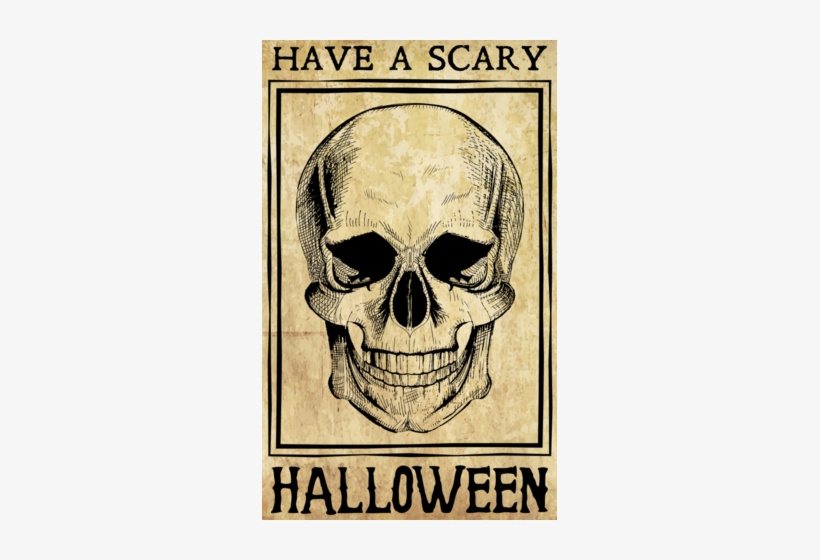 Have A Scary Halloween Skull - Coloring Books For Grown Ups - Skulls, transparent png #4241527