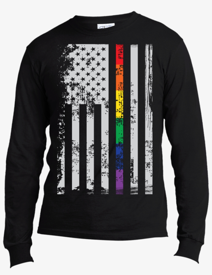 Rainbow Pride Usa Flag Strip T Shirt, Hoodie - I'm A Skiing Dad Just Like A Normal D, transparent png #4242048