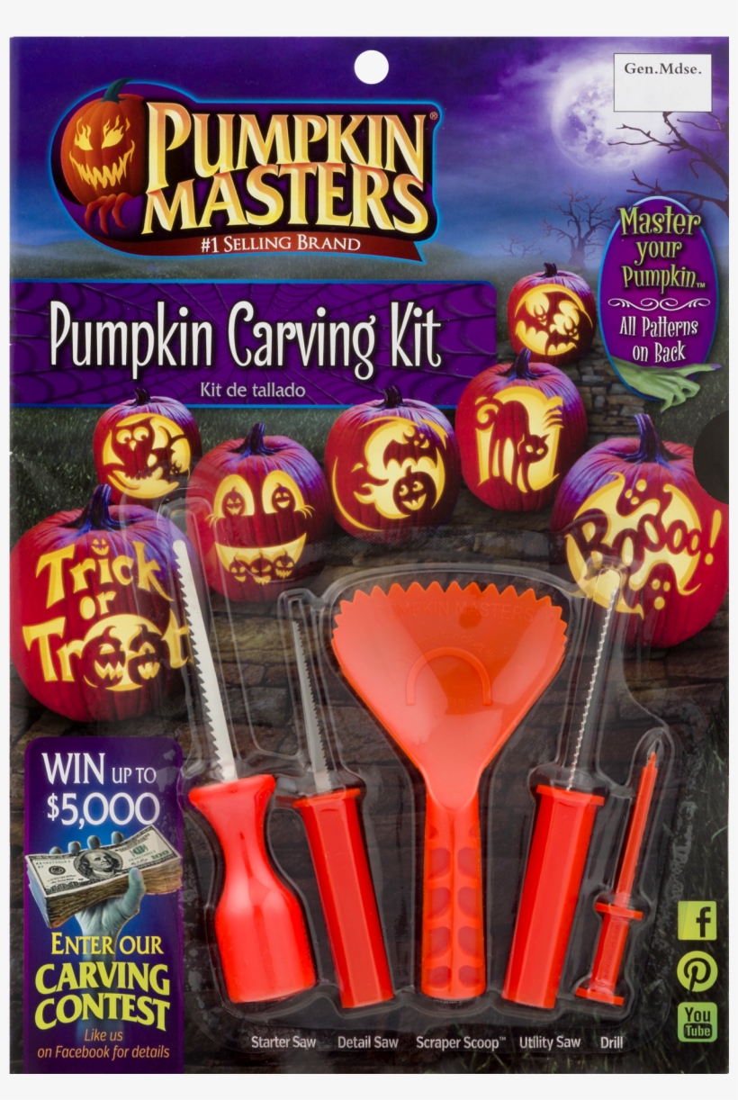 Pumpkin Masters Halloween Basic Carving Kit - Free Transparent PNG ...