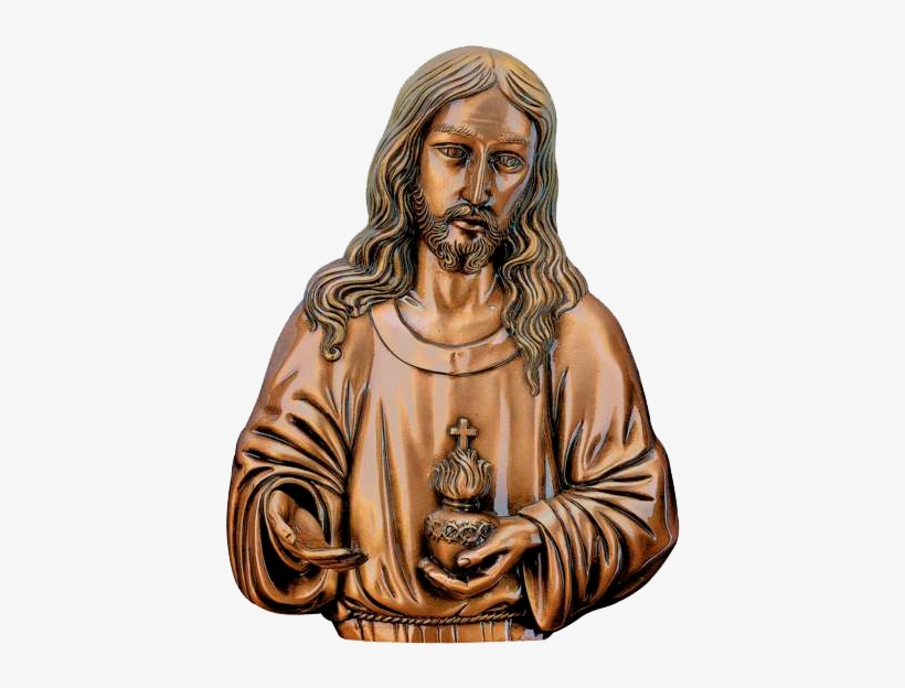 Sagrado Corazón De Jesús En Bronce Ref - Sagrado Corazon De Jesus Bronce, transparent png #4242386