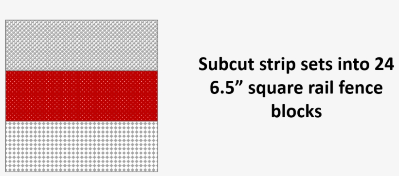 To Make The Rail Fence Blocks, Sew Your Strips Together - Pattern, transparent png #4242576