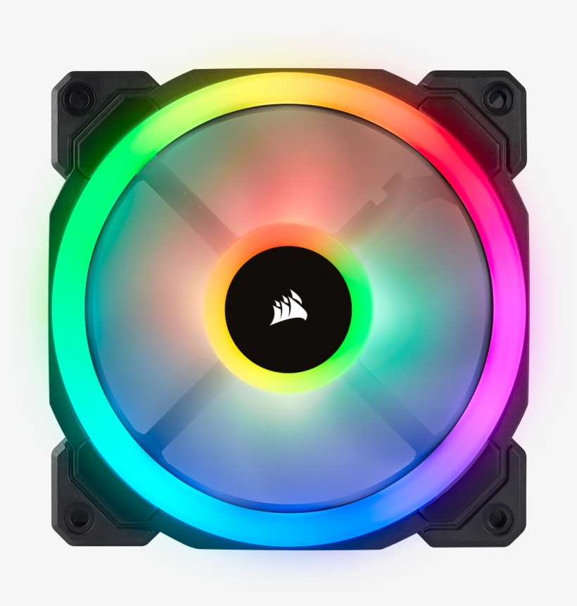 Hd Rgb Fans & Rgb Lighting Strips - Corsair Ll120 Rgb 120mm Independent Rgb Pwm Fan, transparent png #4242697