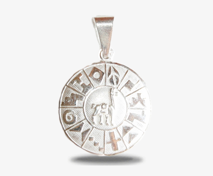 A Circular Pendant In Bright Silver With Nasca Lines, - Tumi Inc., transparent png #4243263