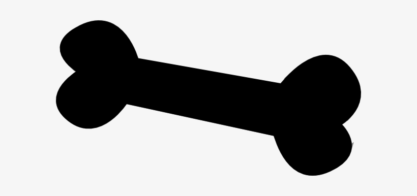 Dog Bone Black Clip Art - Silhouette, transparent png #4243501