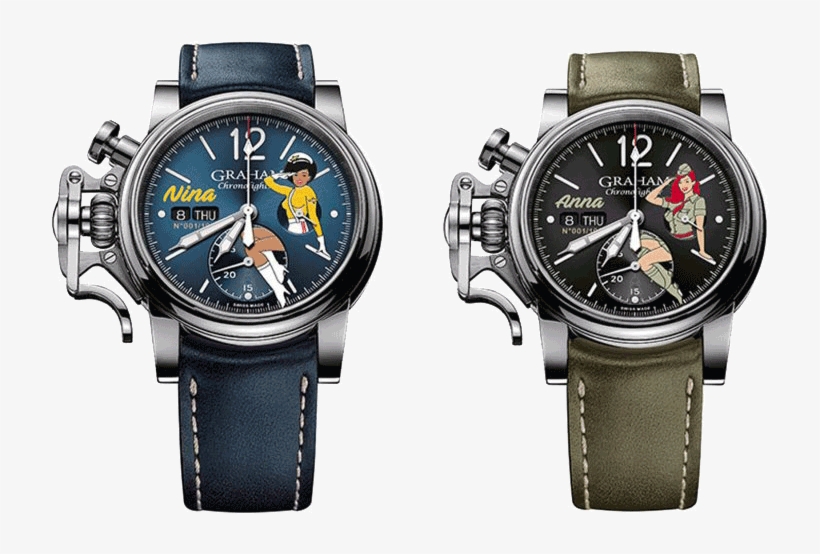 Nina And Anna Are Among The Colourful Personas Starring - Graham Chronofighter Vintage Nose Art Ltd, transparent png #4243550