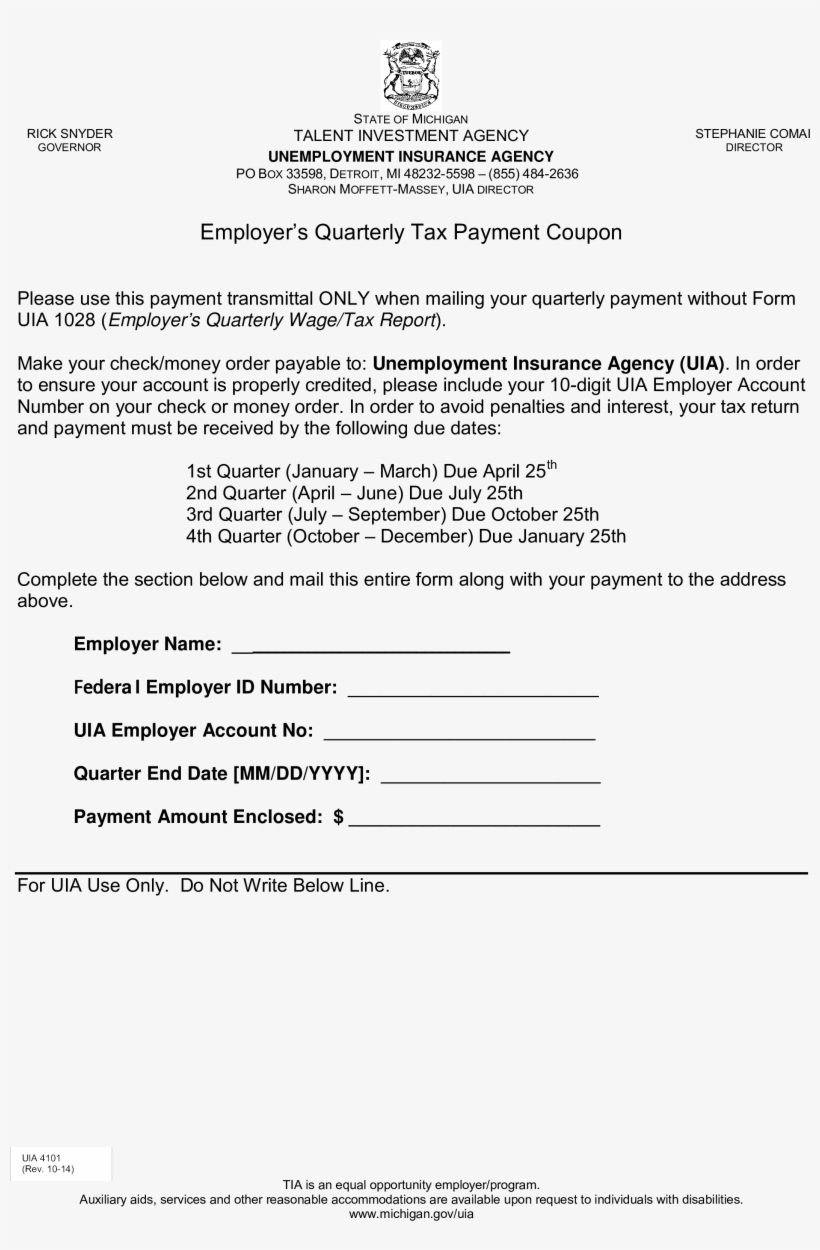 Tax Payment Coupon Template Main Image - Document, transparent png #4243764