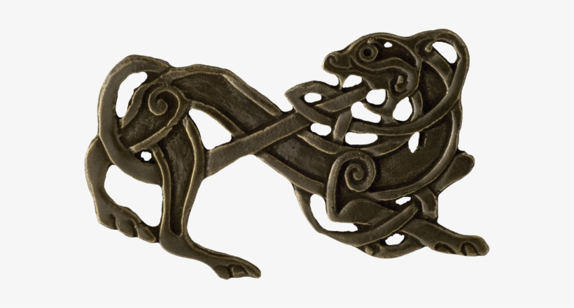 Norse Viking Lion Brass Warrior Spirit Amulet - Norse Design, transparent png #4243766