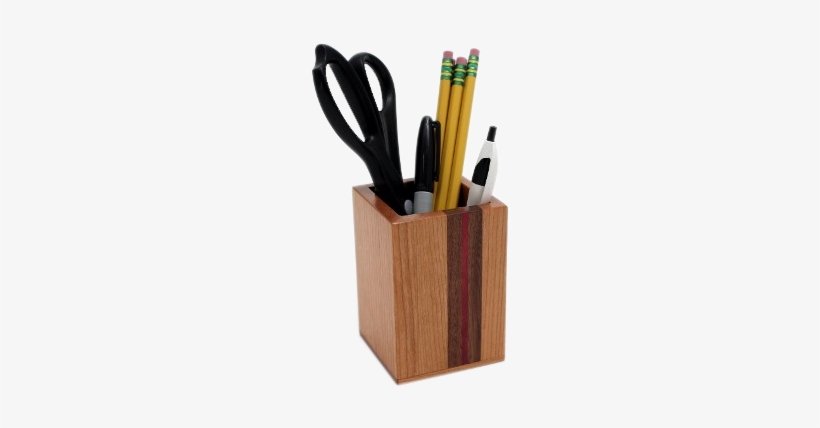 Striped Pencil Holder - Pen And Pencil Holder Png, transparent png #4244152