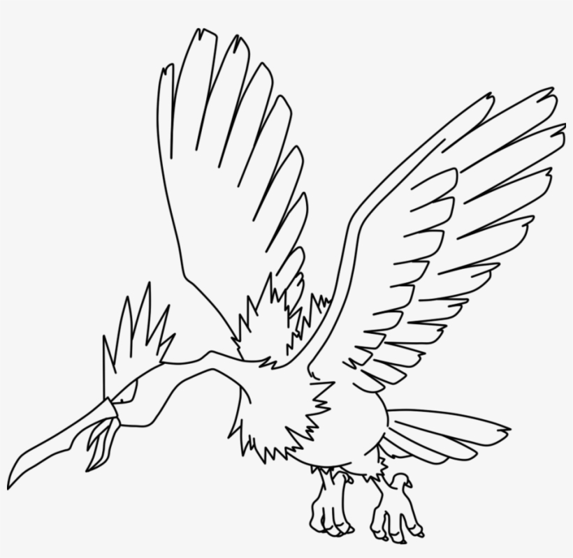 Fearow - Fearow Coloring Page, transparent png #4244282