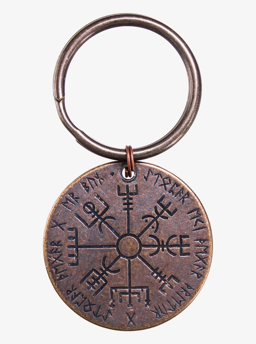 Vegvísir Norse Compass Keyring - Vegvísir, transparent png #4244395