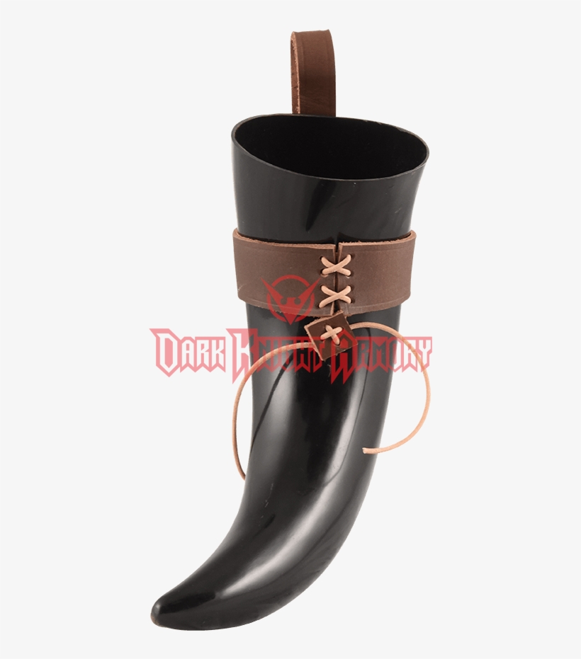 Halfdan Norse Drinking Horn With Leather Holder - Drinking Horn, transparent png #4244551