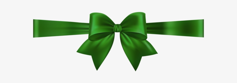 Green Bow Clip Art Deco Image - Clip Art, transparent png #4244803