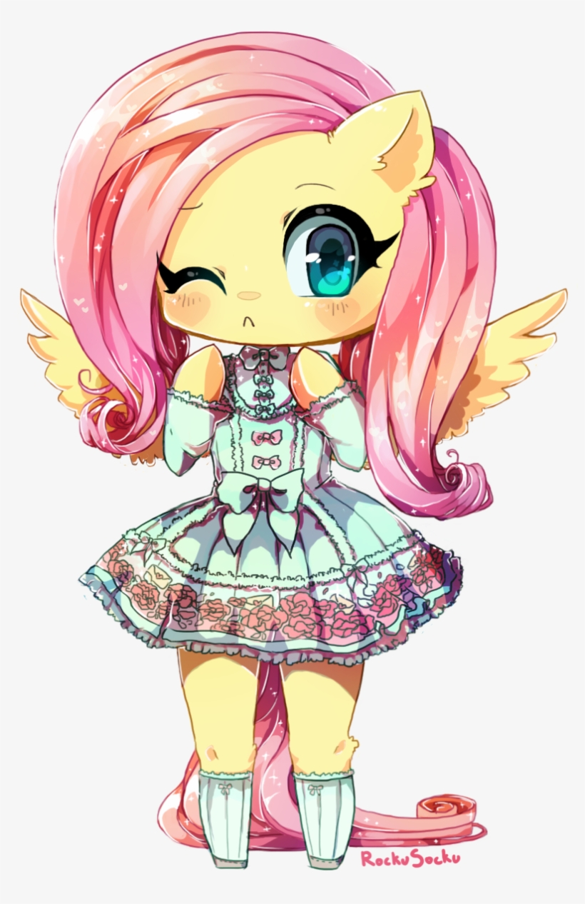 Rockusocku, Bipedal, Country Lolita, Cute, Diabetes, - Fluttershy Lolita, transparent png #4245303