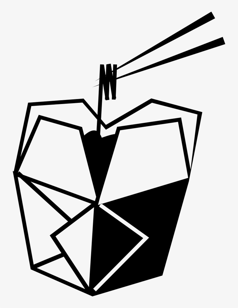 Chinese Food Box With Chop Sticks - Comida China Dibujo Png, transparent png #4245304