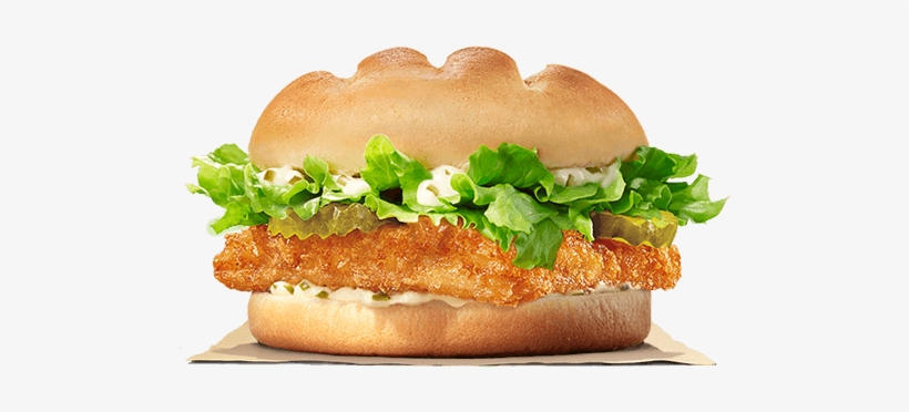 Our Big Fish Sandwich Is Made With A White Meat Fish - Fiery Chicken Burger King, transparent png #4245308