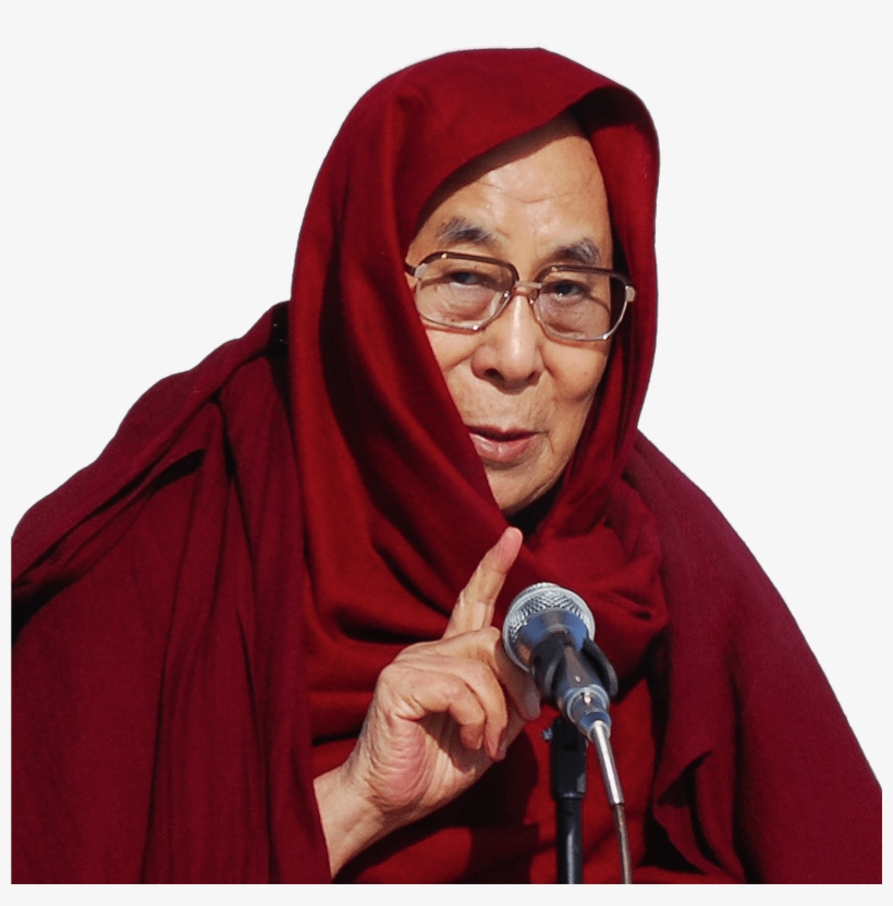 Dalai Lama With Head Covered - Dalai Lama Transparent, transparent png #4246591
