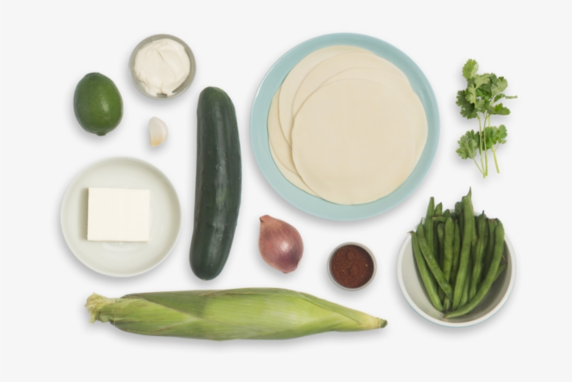 Corn & Green Bean Empanadas With Cucumber Salad & Creamy - Superfood, transparent png #4247269