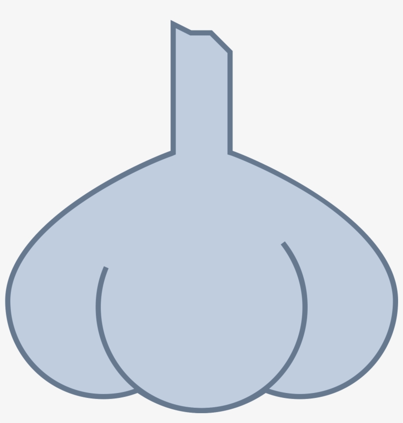The Icon Is A Simple Depiction Of A Head Of Garlic - Portable Network Graphics, transparent png #4247314