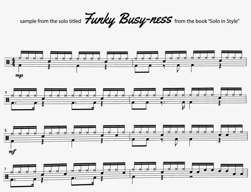 Notation For Funky Business From Solo In Style - Disney Piano Medley Jonny May, transparent png #4247519