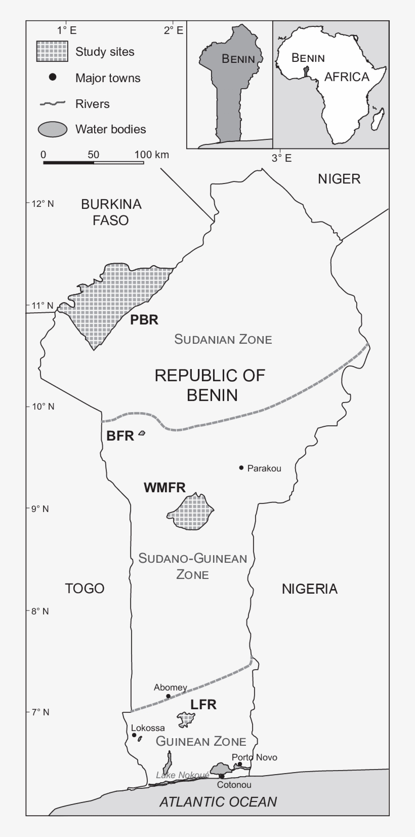 Location Of The Benin Republic Within Africa And Of - Diagram, transparent png #4247770