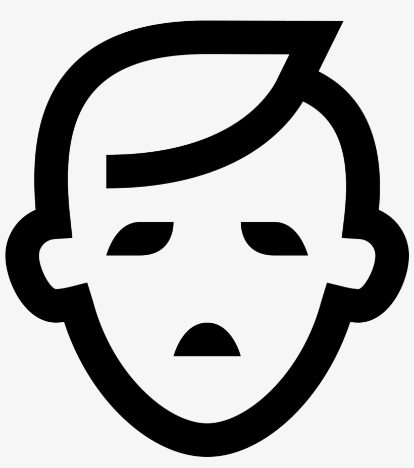 Sad Face Icon - Person Icon Line, transparent png #4248032