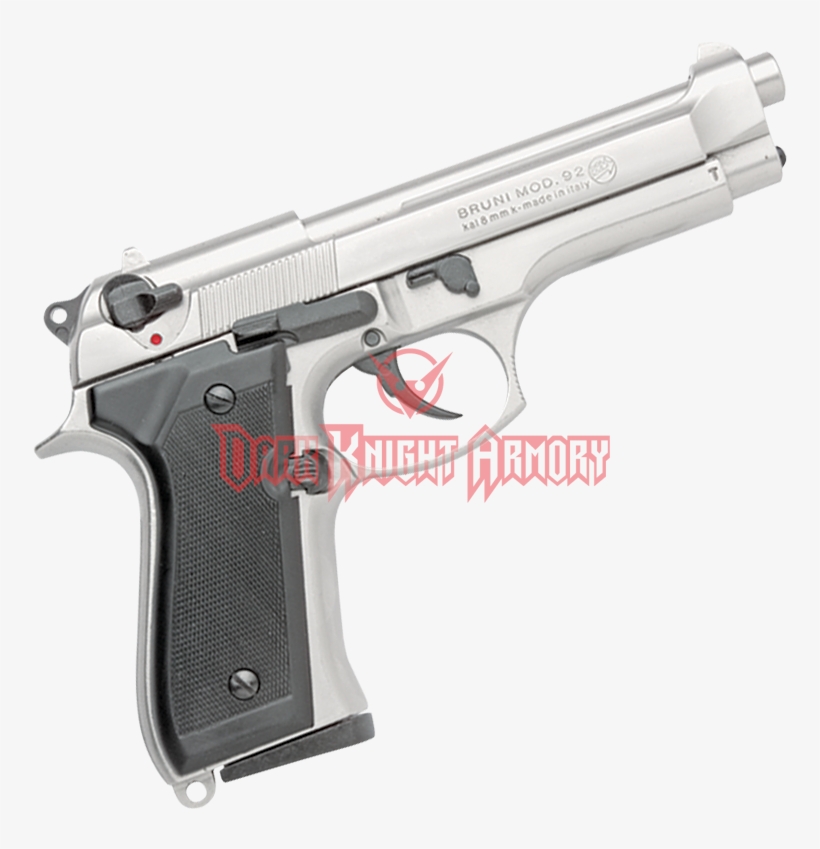 Semi-auto Blank Firing Nickel M92 Pistol - Pistol, transparent png #4248762