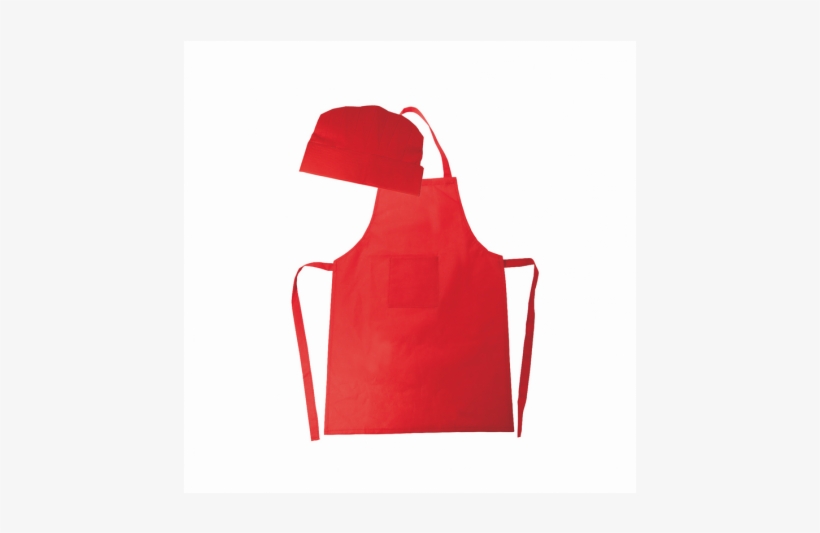 Delantal Y Gorro Infantil En Rojo - Delantal Y Gorro Infantil, transparent png #4248830