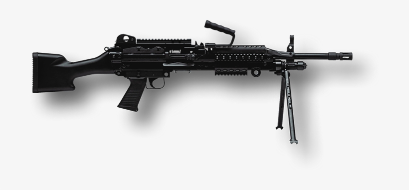 The Mk 48 Is A Lightweight Belt-fed Machine Gun, Firing - Fn Mk46 Mod 1, transparent png #4248908