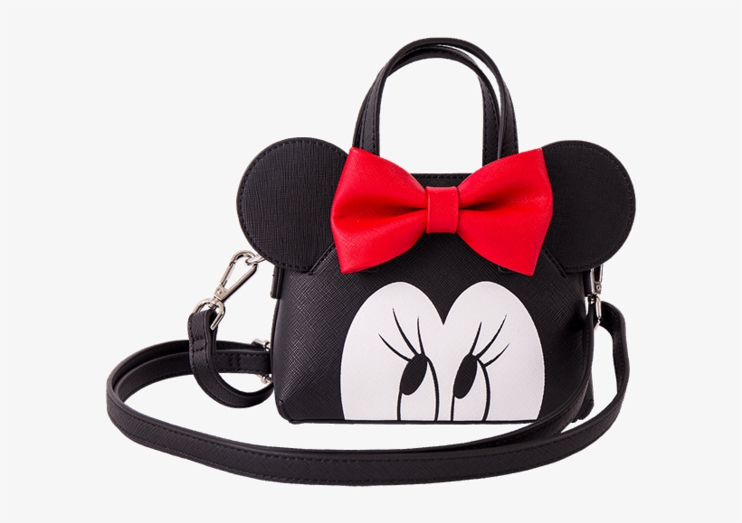 Minnie Mouse Face Loungefly Crossbody Bag - Disney Minnie Mouse Face Loungefly Crossbody Bag, transparent png #4249048