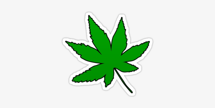 Weed Leaf By Taylor Millerred Weed Leaf Png - Emblem, transparent png #4249347