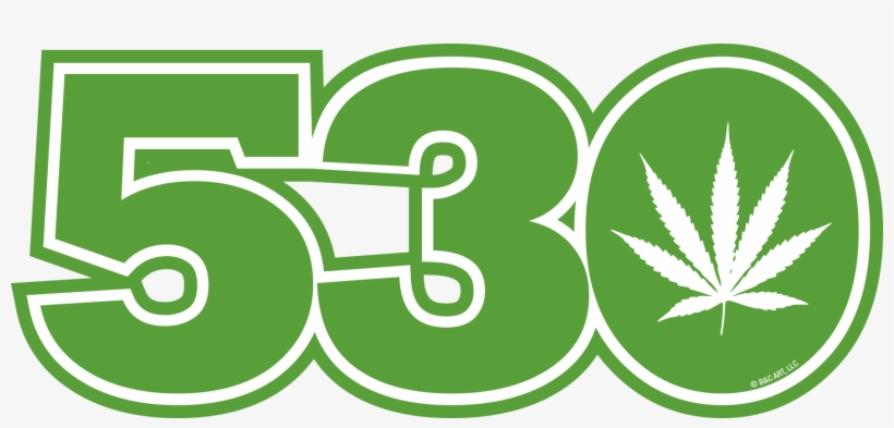 Image Of 530 Pot Leaf - Marijuana Pot Leaf Car Or Truck Window Laptop Decal, transparent png #4249351