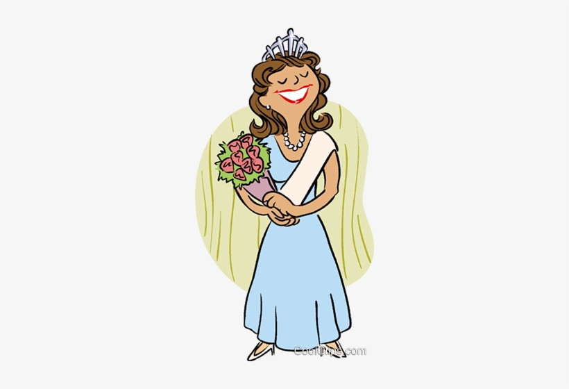 Beauty Queen Royalty Free Vector Clip Art Illustration - Beauty Pageant Clipart, transparent png #4249720