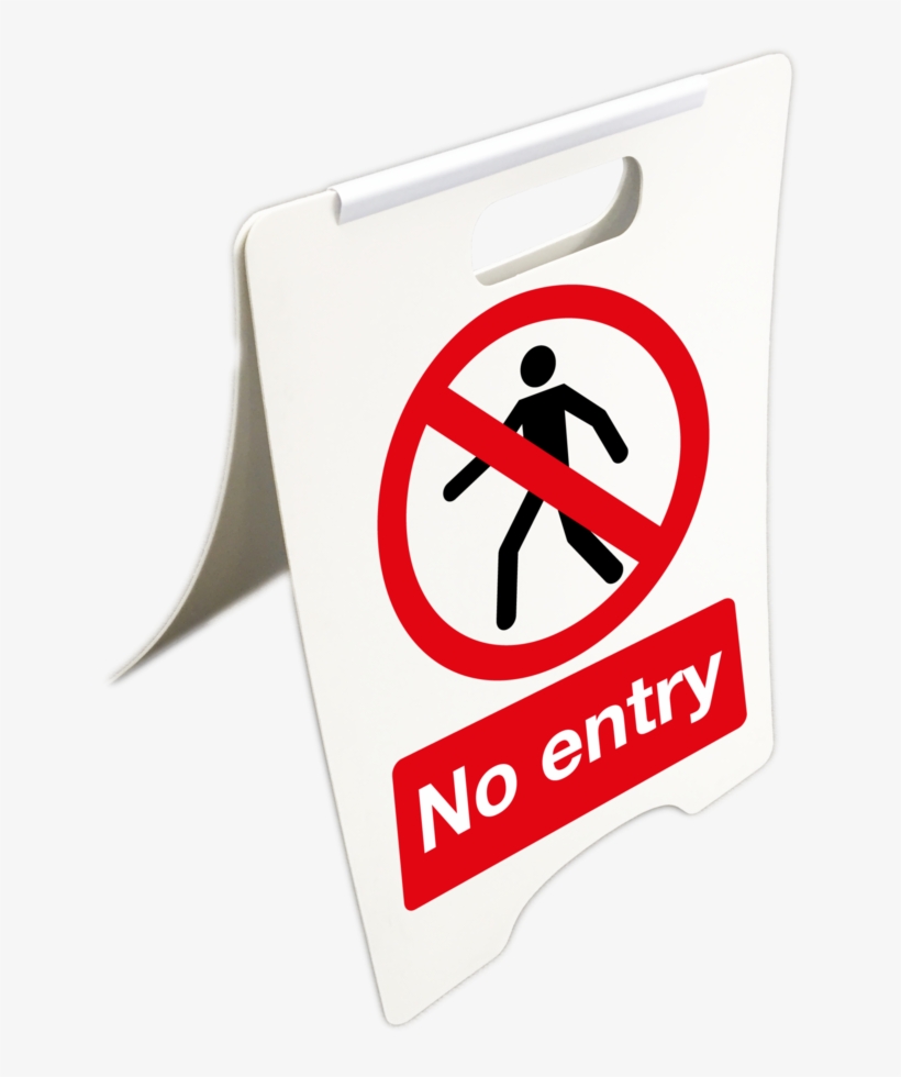 'no Entry'free Standing Floor Sign - No Thoroughfare Anti-slip Floor Signs, transparent png #4250333