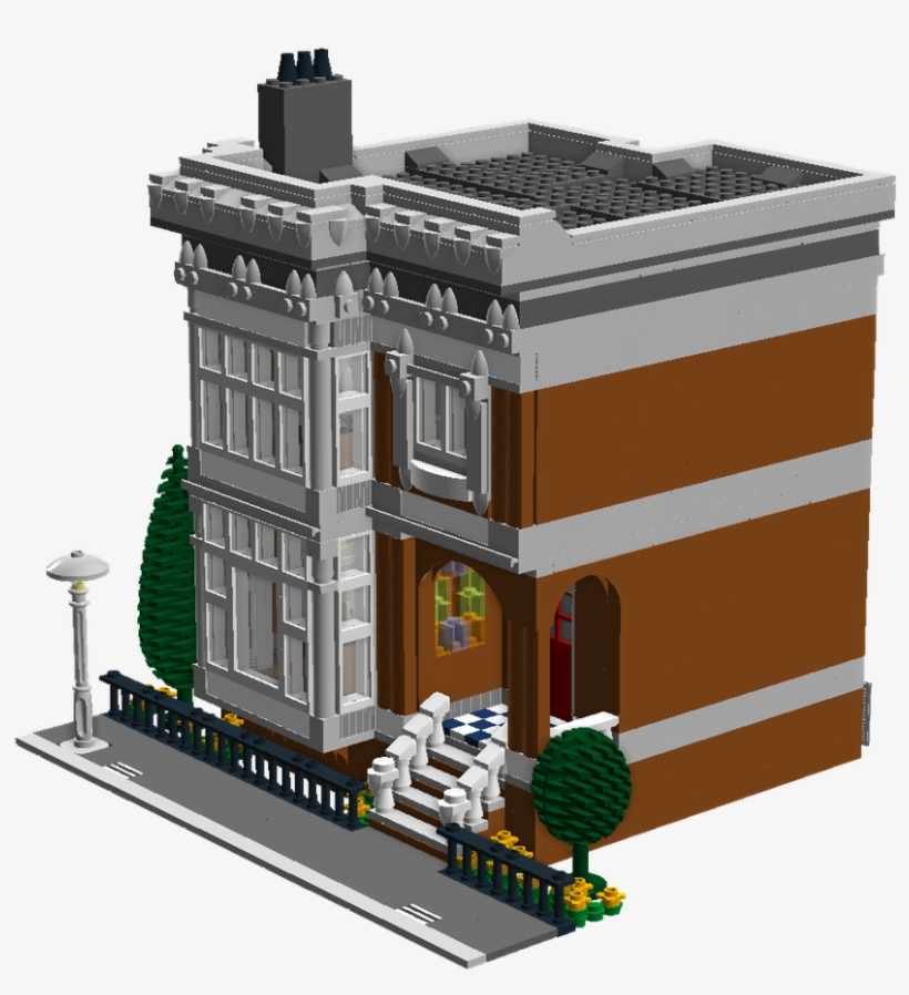 Victorian Town House Modular - Lego Building Png, transparent png #4250448