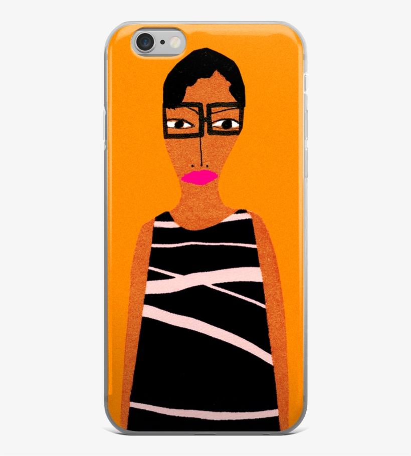 Woman With Black Dress On Orange, transparent png #4250703