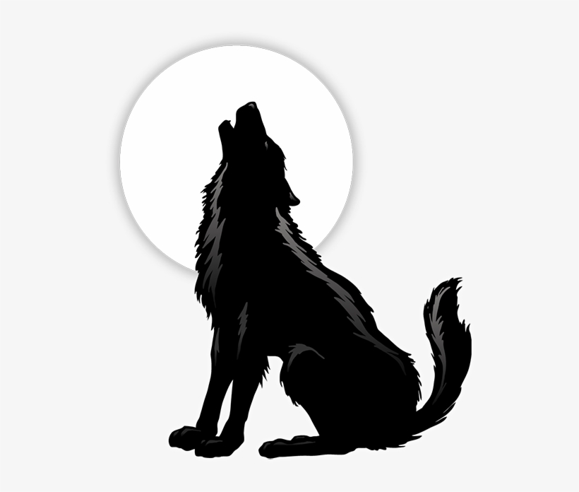 Razed By Wolves - Wolf Howling Silhouette, transparent png #4250704