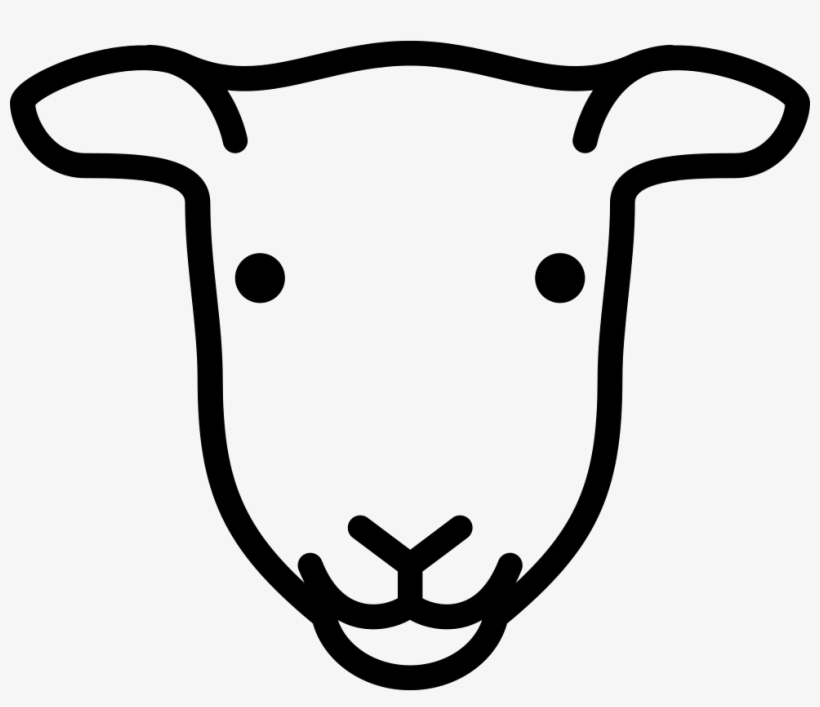 Female Sheep Head - Sheep Head Clip Art, transparent png #4250937
