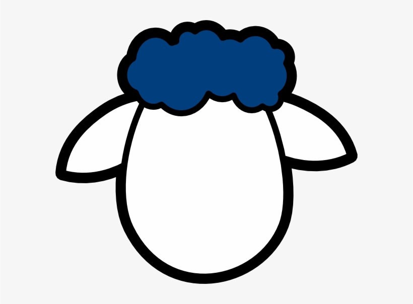 Blue Counter Sheep Clip Art - Draw A Sheep Face, transparent png #4251228