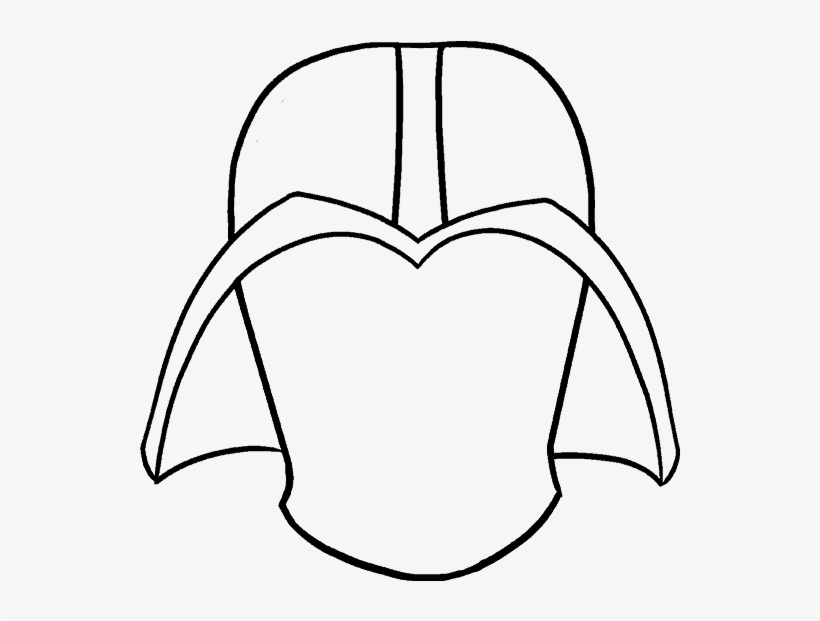 How To Draw Darth Vader In A Few Easy Steps Drawing - Draw Darth Vader Head, transparent png #4251369