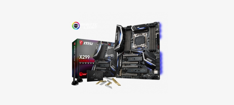 Msi X299 Gaming Pro Carbon Ac Motherboard - Msi X299 Gaming Pro Carbon Ac, transparent png #4251896