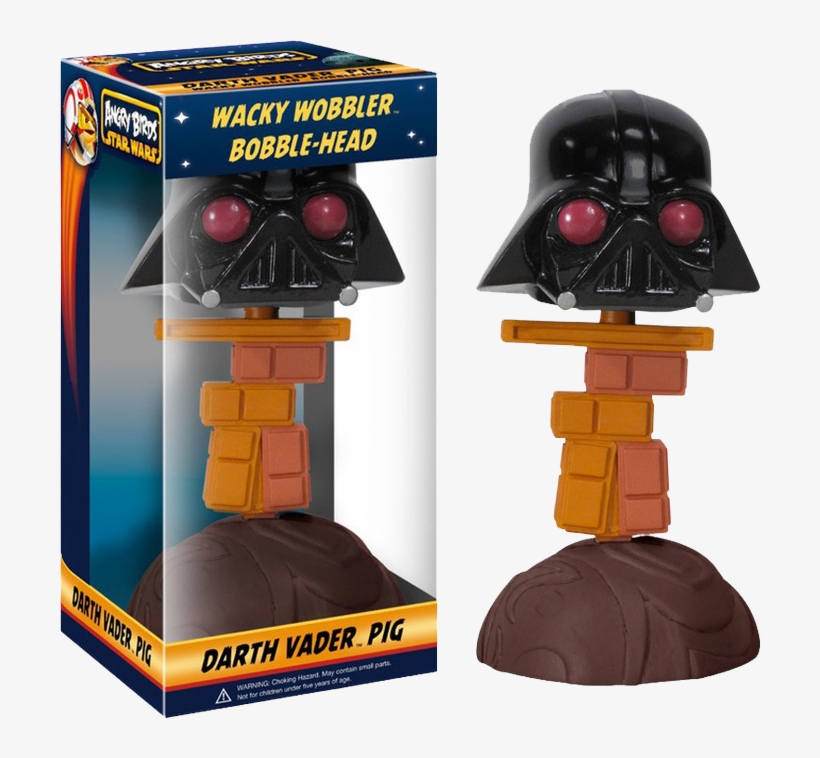Angry Birds/star Wars - Angry Birds Star Wars Wacky Wobbler Darth Vader Piggy, transparent png #4251923